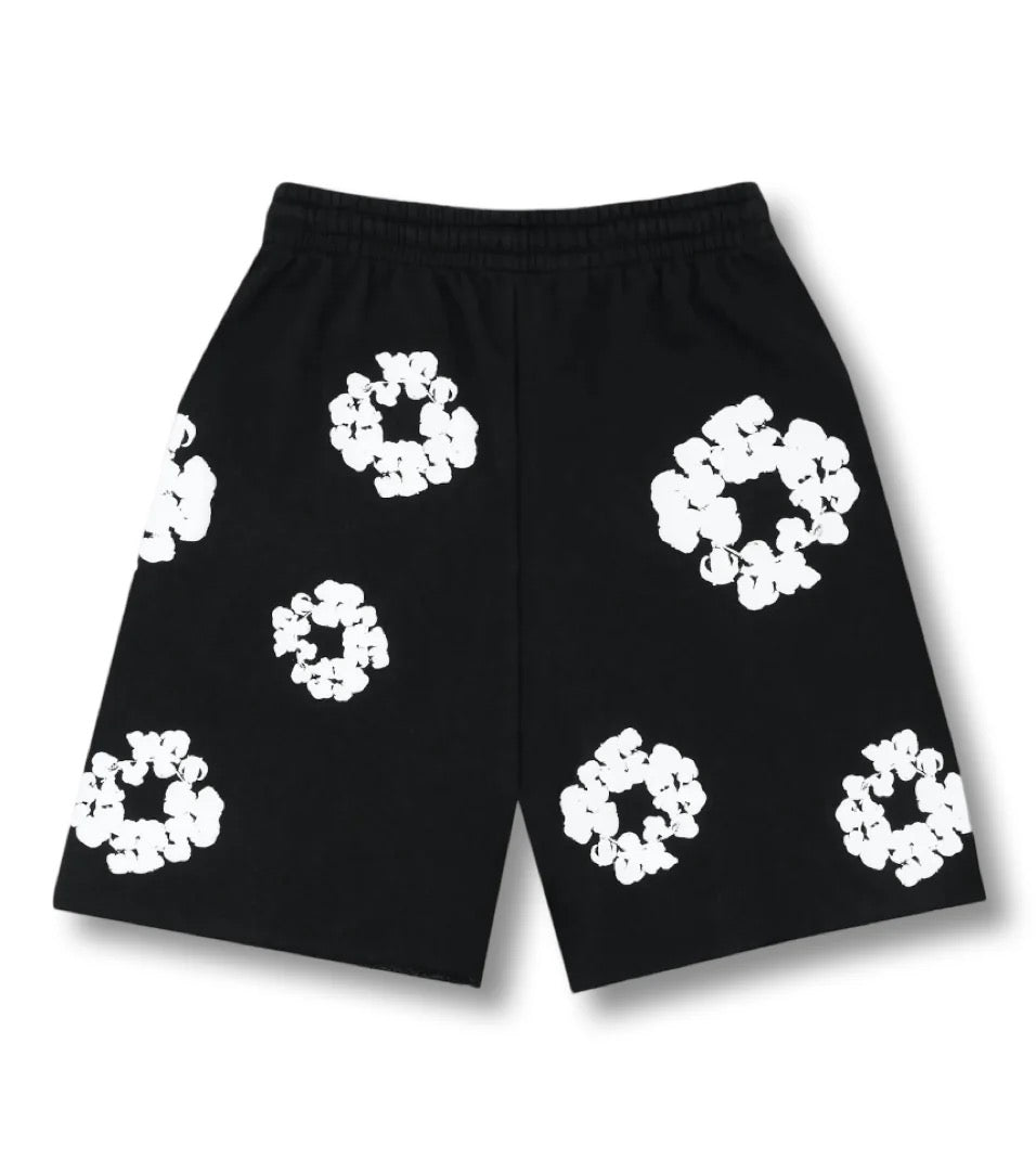 "Flower" Shorts Black